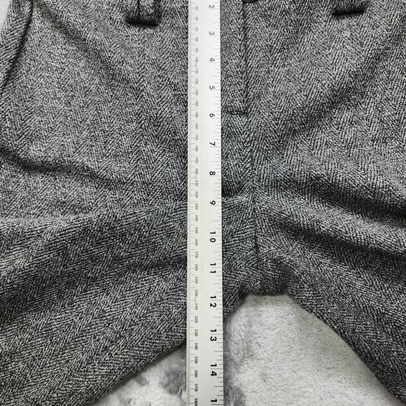 Bar III Pants Womens 10 Black Gray Tweed Stretch High Rise Straight Leg Preppy - Picture 8 of 11